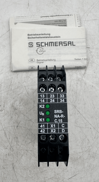 SCHMERSAL 101026021 SRB - NA - R - C.15 - 24VDC RELAIS DE SECURITE x1pc - KLR Automation