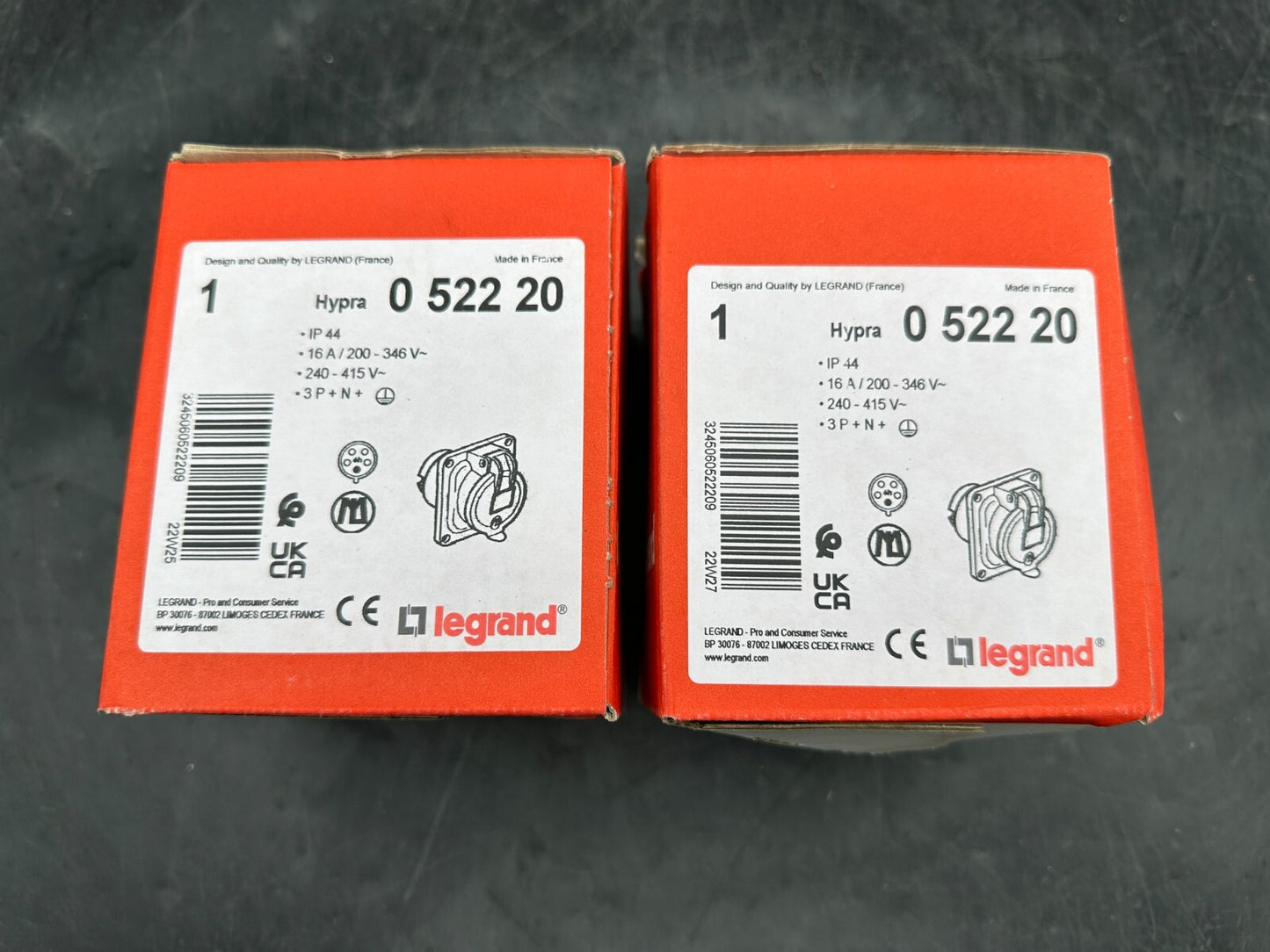 LEGRAND 052220 HYPRA 16A 200-(346V 3P + N + x2pc