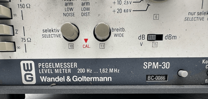 WANDEL & GOLTERMANN SPM - 30 BN 4502/01 LEVEL METER 200 Hz - 1.62 MHz - KLR Automation