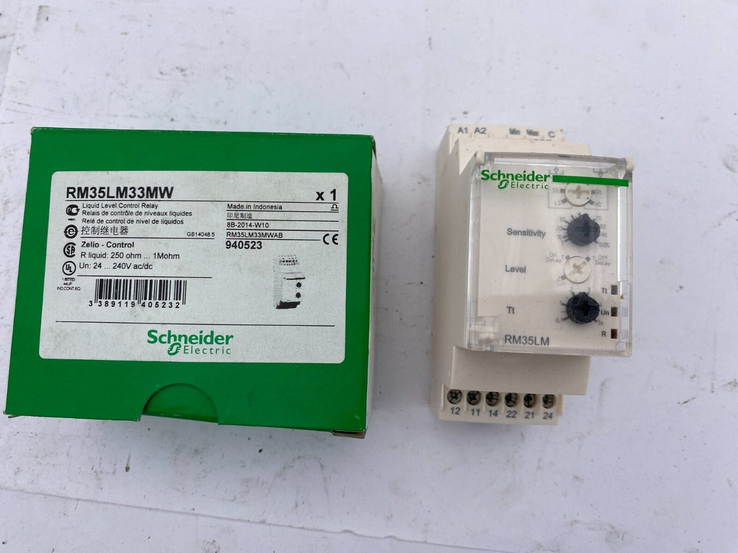 1pc x SCNHEIDER ELECTRIC RM35LM33MW 940523 8B - 2014 - W10 PUMP CONTROL RELAY - KLR Automation