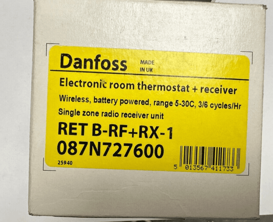 DANFOSS RET B - RF+RX - 1 087N727600 THERMOSTAT NUMERIQUE SANS FIL + RECEPTEUR - KLR Automation