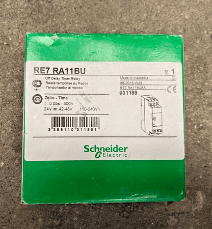 NEW SCHNEIDER ELECTRIC RE7RA11BU ZELIO OFF DELAY TIMER RELAY - KLR Automation
