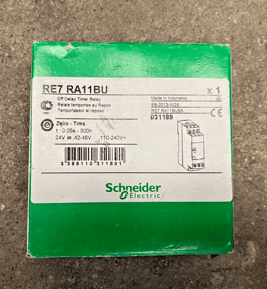 NEW SCHNEIDER ELECTRIC RE7RA11BU ZELIO OFF DELAY TIMER RELAY - KLR Automation
