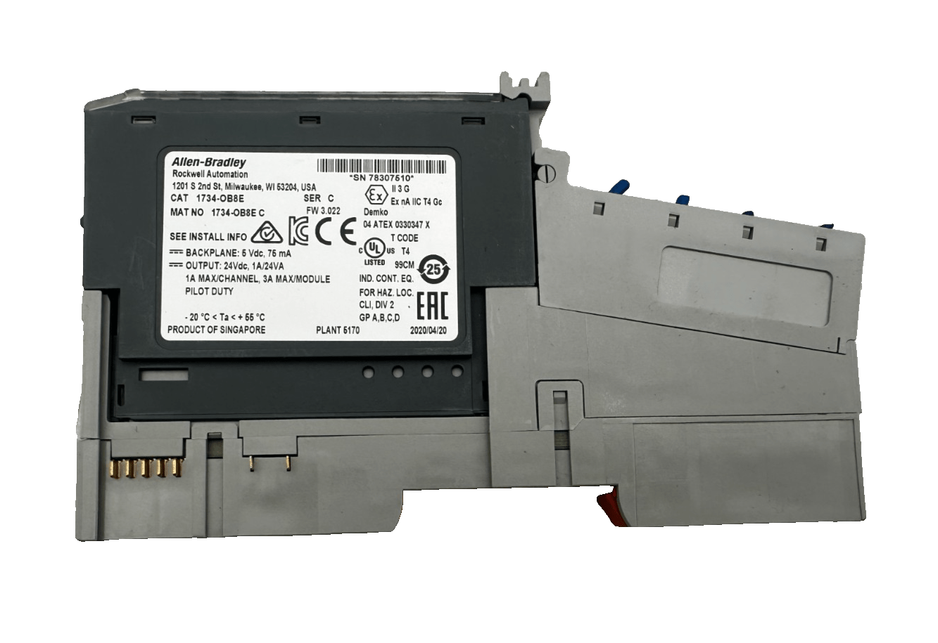 ALLEN BRADLEY 1734 - OB8E C 95723405 REV 01 OUTPUT MODULE x6pc - KLR Automation