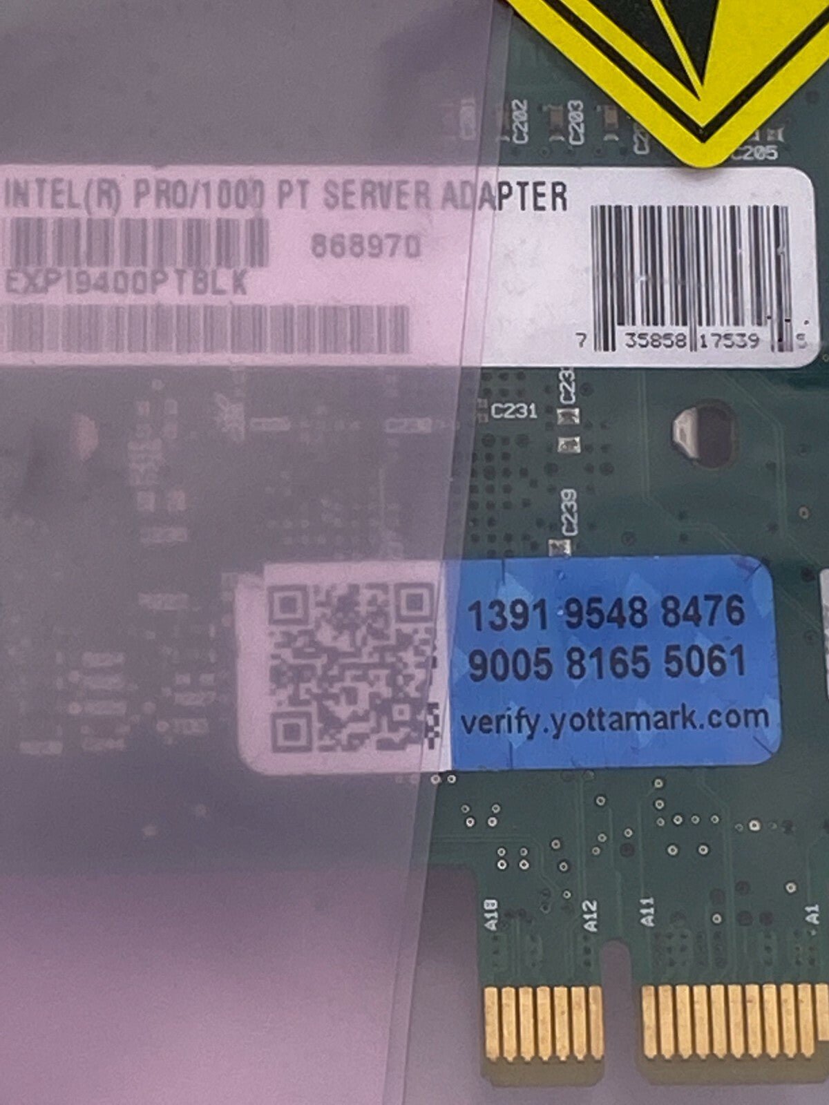 LOT OF 11 INTEL PRO/1000 PT EXPI9400PT SINGEL PORT SERVER Intel - KLR Automation