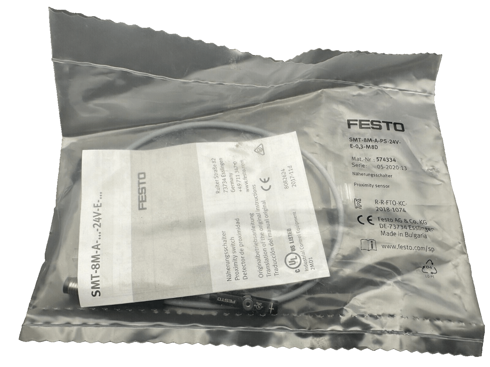 FESTO LOT DE 6 CAPTEURS DE PROXIMITE 574334 543862 543861 - KLR Automation
