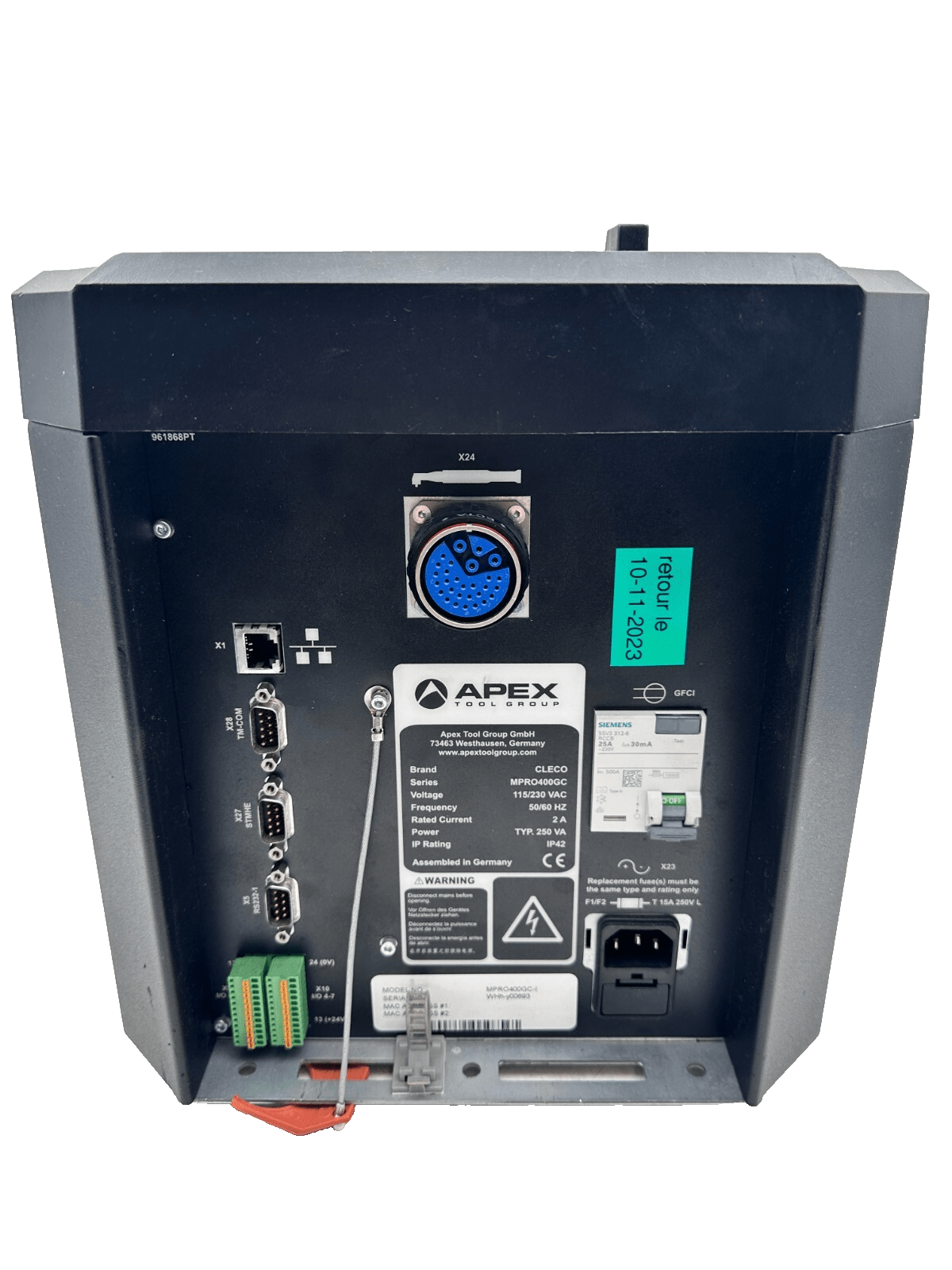 APEX TOOL GROUP CLECO MPRO400GC - I MPROGC 400115/230 VAC CURRENT CONTROL - KLR Automation