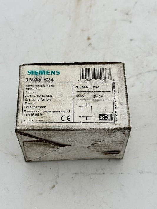 3 pce x SIEMENS CARTOUCHE FUSIBLE 3NA3 824 80A / 500v