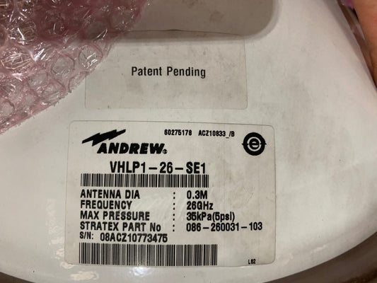 ANDREW VHLP1-26-SE1 Antenna 26GHz