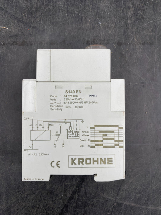 KROHNE S140 EN S140EN 84870806 230V 8A REGULATEUR