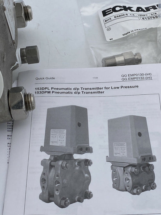 153DPL Pneumatic d/p Transmitter for Low - Foxboro Eckardt 153DPL - B2211V1 - A2 &1 - KLR Automation