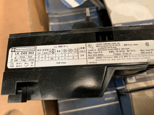 1 x Telemecanique LR1D09303 Thermal Overload 0.25 - 0.40A 600V - KLR Automation