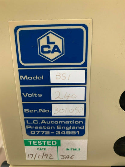1 x LCA L.C.Automation BSI 