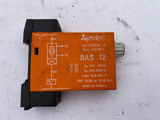 1pc x SYRELEC BAS 12 TIMED RELAY 10 - 260V - KLR Automation