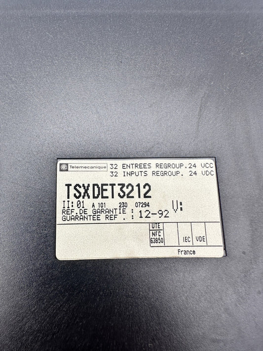 TELEMECANIQUE TSXDET3212 TSX DET 32 12 32 INPUTS REGROUP 24 VDC - KLR Automation