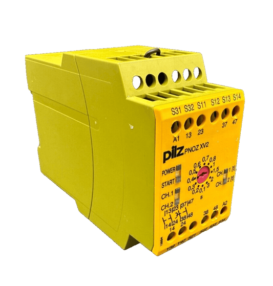 PILZ 774502 PNOZ XV2 3/24 VDC SAFETY RELAY - KLR Automation