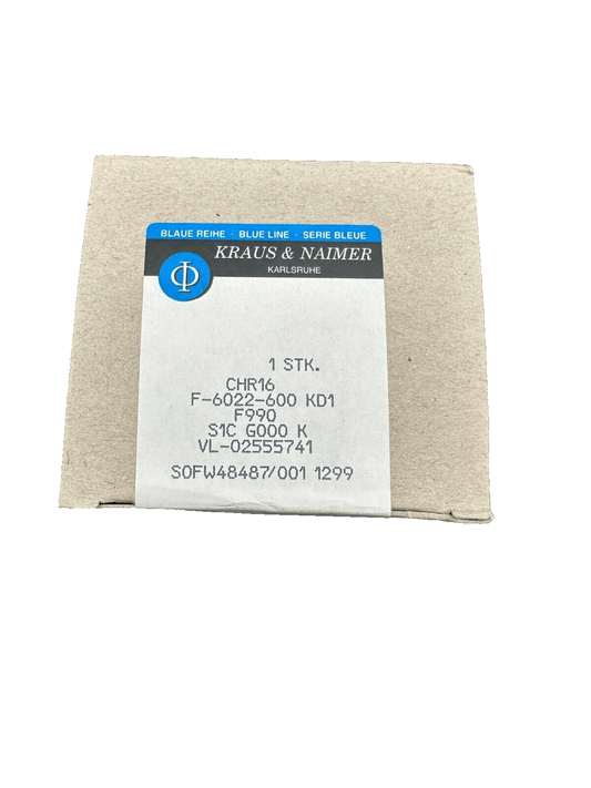 KRAUS & NAIMER CHR16 F - 6022 - 600 KD1 F990 S1C G000 K VL - 02555741 S0FW48487/001 - KLR Automation