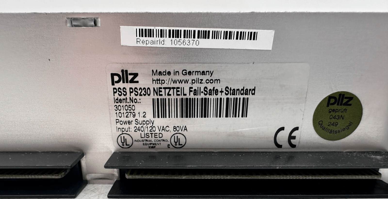 PILZ 301050 PSS PS230 NETZTEIL FAIL - SAFE+STANDARD POWER SUPPLY - KLR Automation