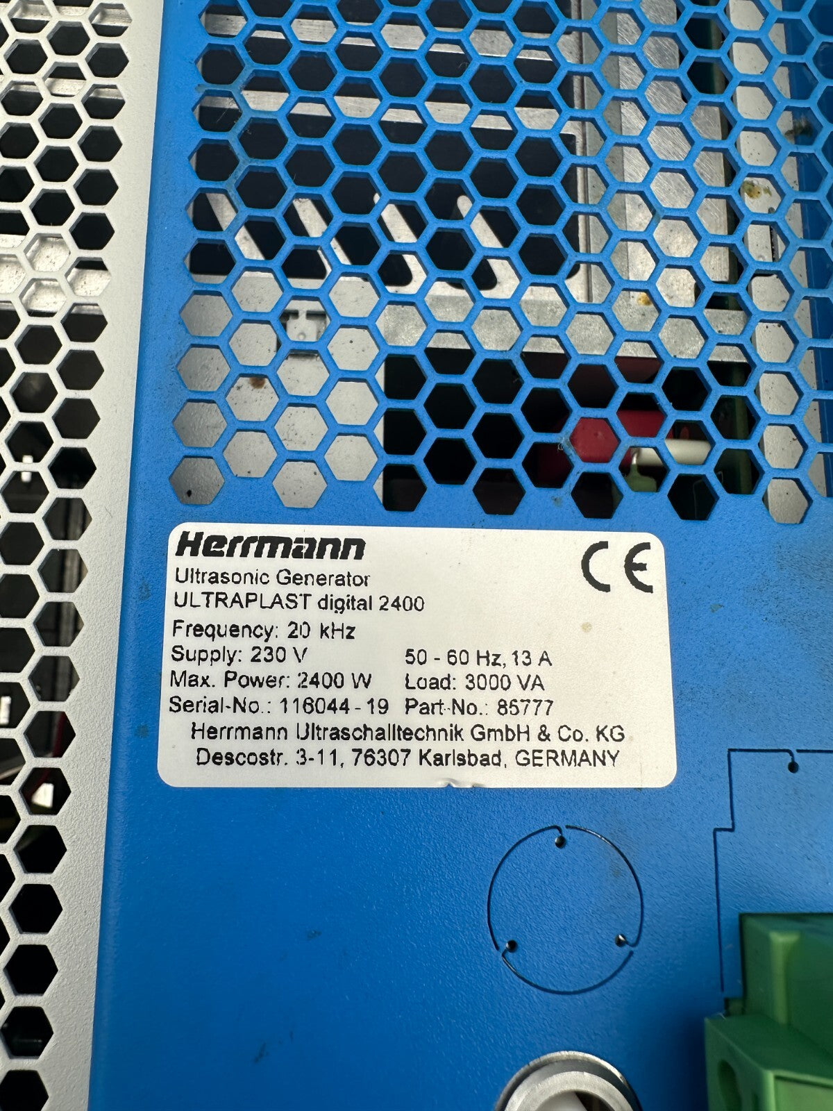 HERRMANN ULTRAPLAST DIGITAL 2400 85777 230V GENERATEUR ULTRASONIC ETAT NEUF