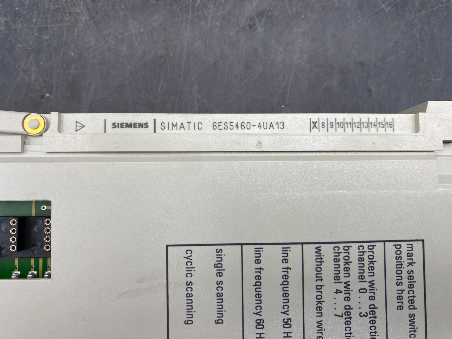 SIEMENS 6ES5460 - 4UA13 ANALOG INPUT MODULE - KLR Automation