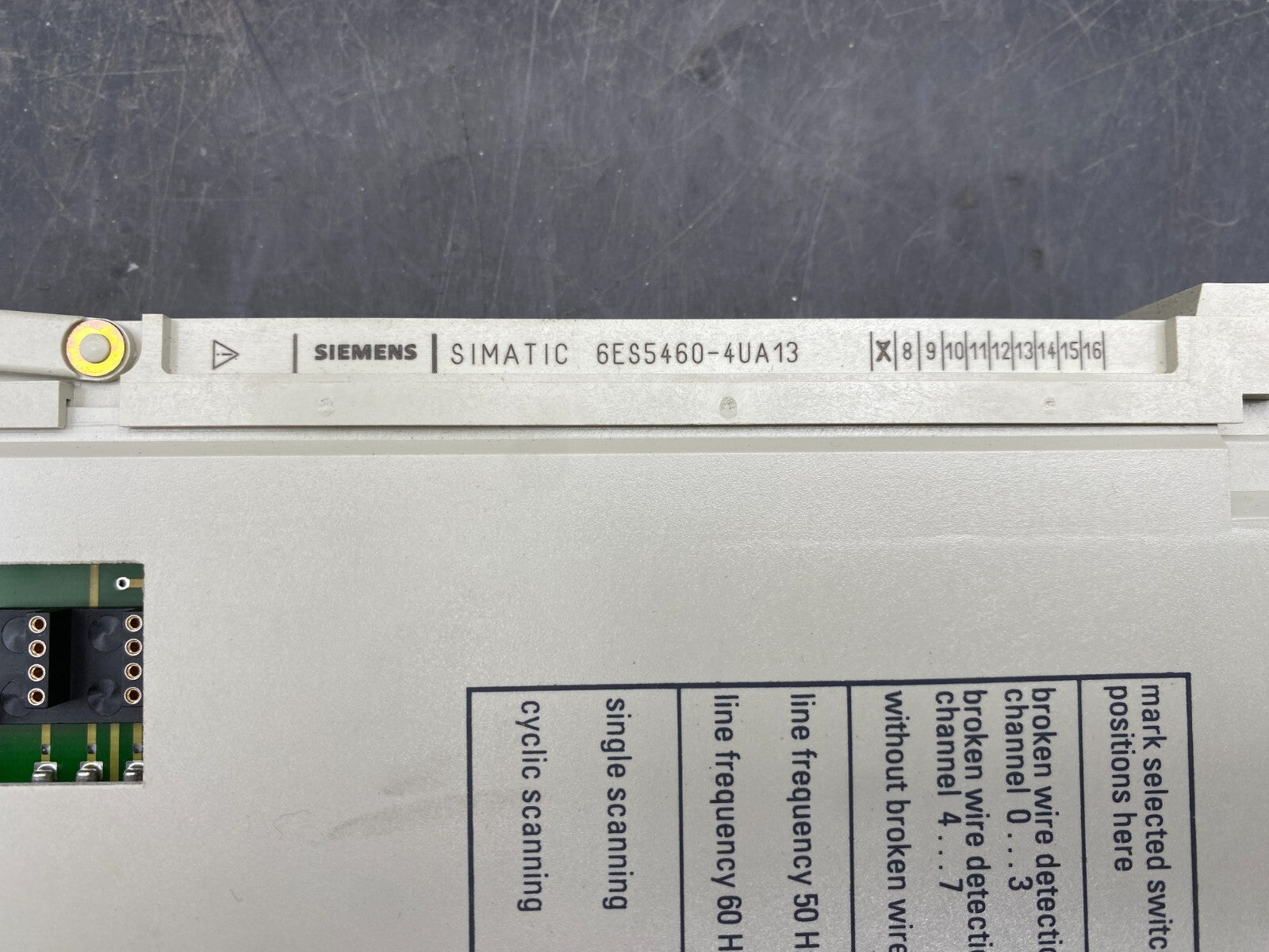 SIEMENS 6ES5460 - 4UA13 ANALOG INPUT MODULE - KLR Automation