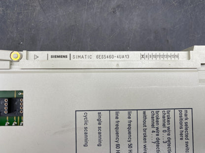 SIEMENS 6ES5460 - 4UA13 ANALOG INPUT MODULE - KLR Automation