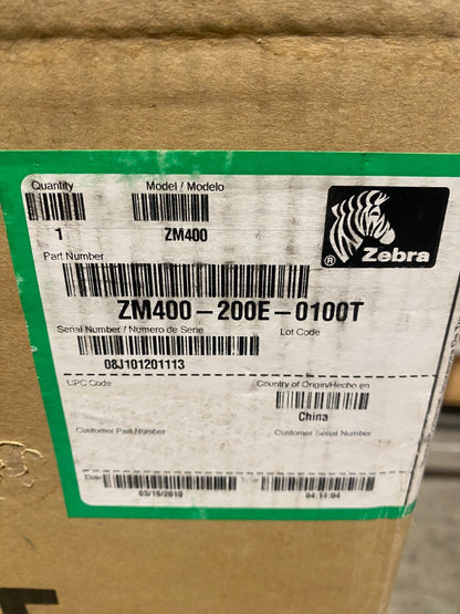 ZEBRA ZM400 - 200E - 0100T IMPRIMANTE ETIQUETTES INDUSTRIELLE 300DPI - KLR Automation