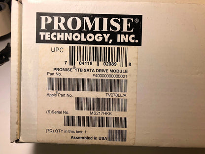 NEW PROMISE TECHNOLOGY Apple 1tb Sata TV278LL/A hot - swap - SATA 3Gb/s - 7200rpm - KLR Automation