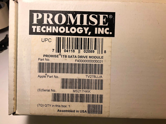 NEW PROMISE TECHNOLOGY Apple 1tb Sata TV278LL/A hot - swap - SATA 3Gb/s - 7200rpm - KLR Automation