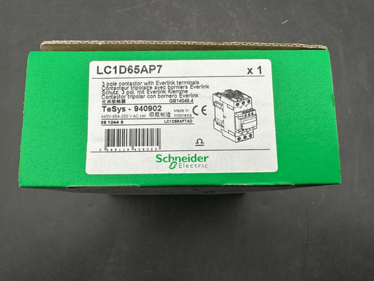 SCHNEIDER ELECTRIC LC1D65AP7 CONTACTEUR TRIPOLAIRE AVEC BORNIER EVERLINK x1pc - KLR Automation