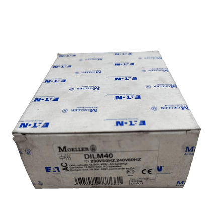 EATON MOELLER DILM40 230V50HZ240V60HZ CONTACTEUR 18.5 kW/400V COMMANDE CA x1pc - KLR Automation