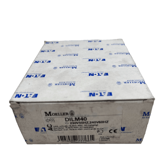 EATON MOELLER DILM40 230V50HZ240V60HZ CONTACTEUR 18.5 kW/400V COMMANDE CA x1pc - KLR Automation