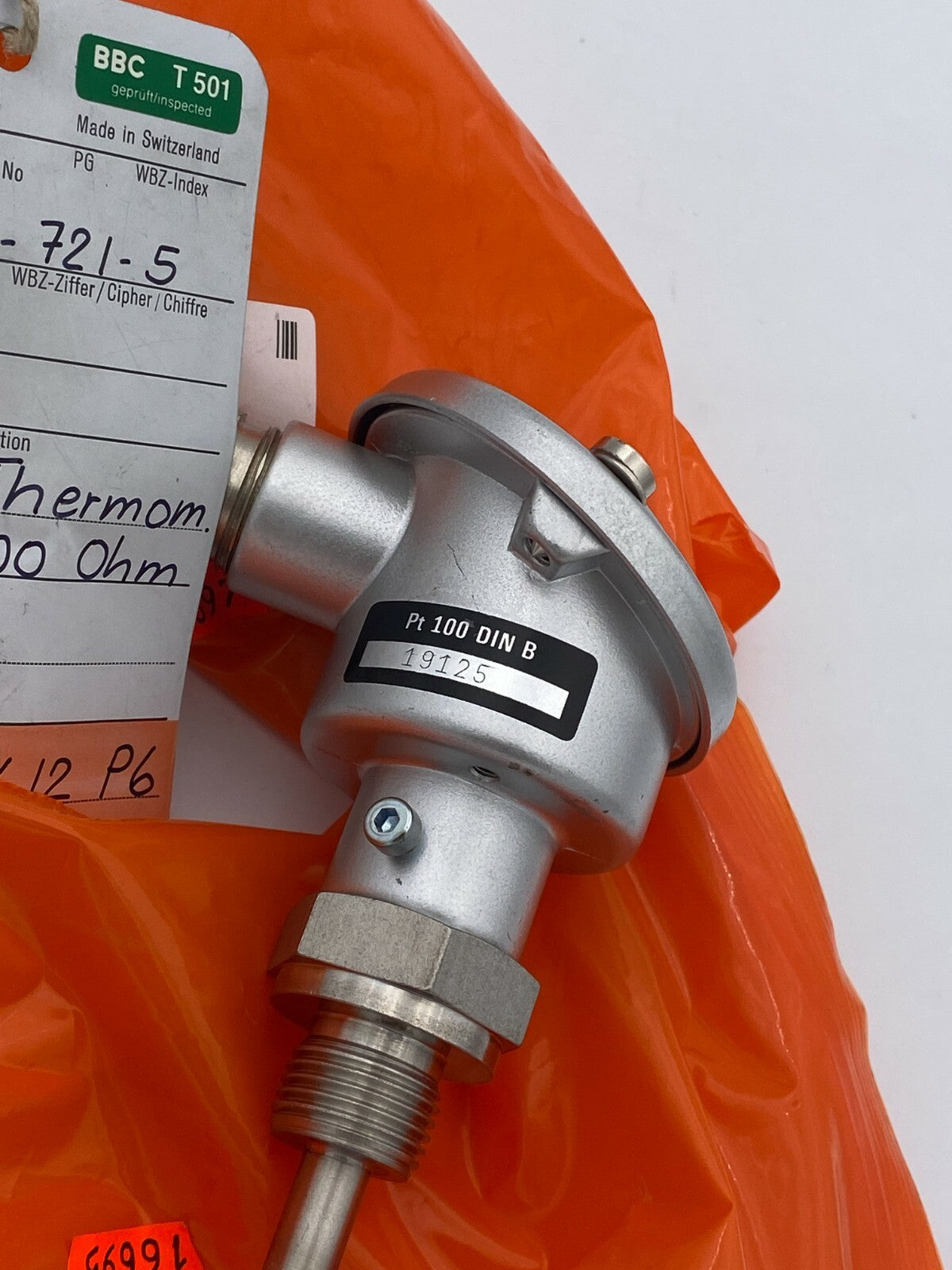 1pc x Pt100 4 fil classe B Thermomètre de résistance, DIN B Tête Fisher