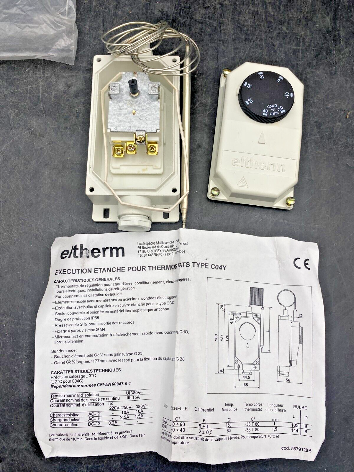 ELTHERM EXECUTION ETANCHE POUR THERMOSTATS TYPE C04Y