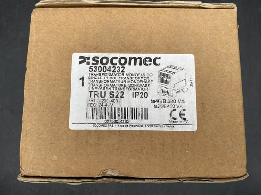 SOCOMEC 53004232 SINGLE PHASE TRANSFORMER TRU S22 - KLR Automation