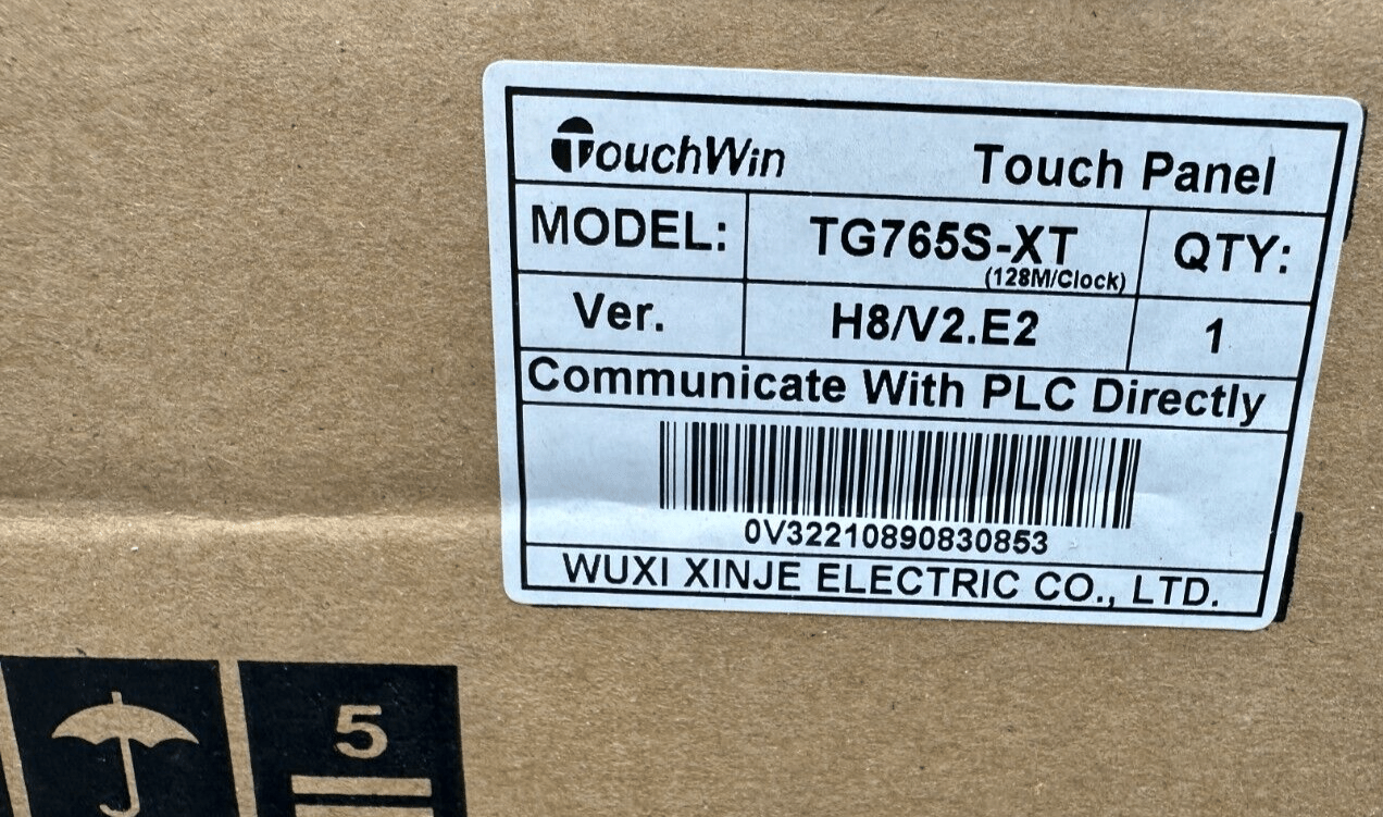 XINJE TG765S - XT VER H8/V2.E2 TOUCHWIN TOUCH PANEL x1pc - KLR Automation