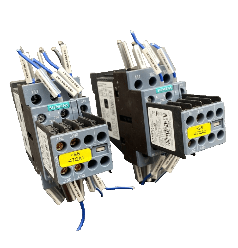 SIEMENS 3RT2025 - 1BB44 + 3RH2911 - 1HA11 CIRCUIT BREAKER x2pc - KLR Automation