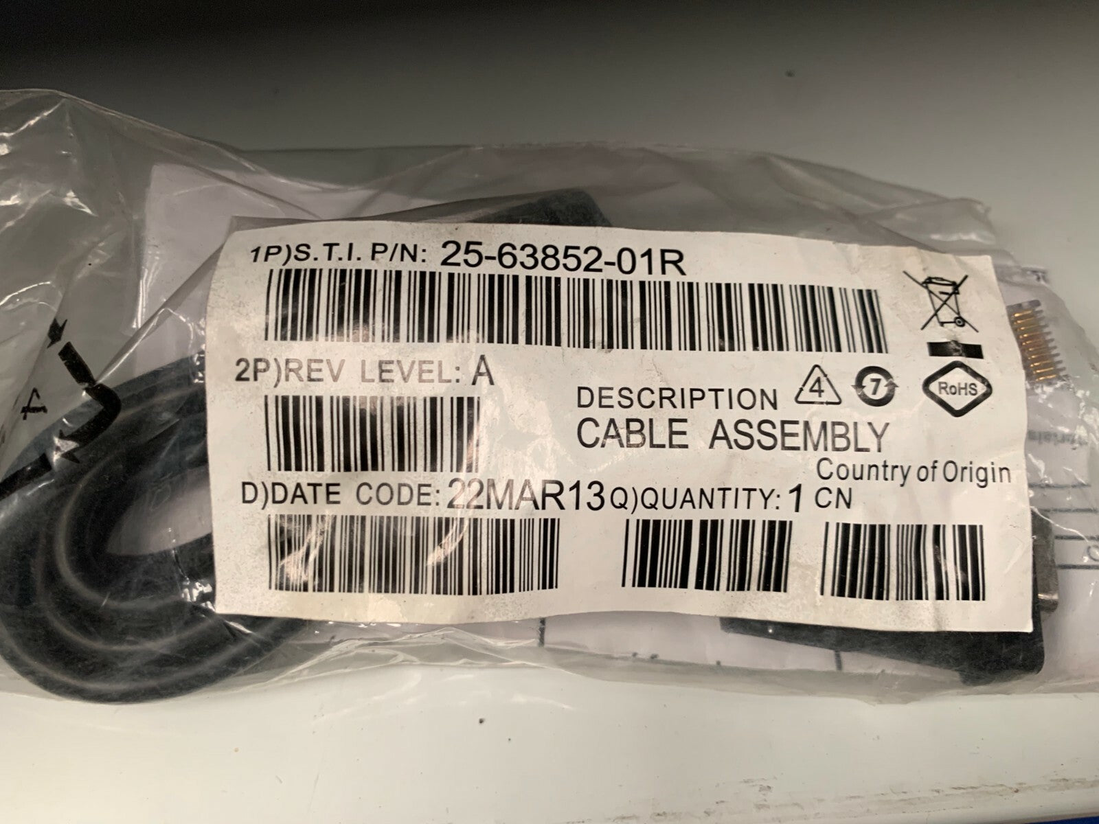 Lot de10 cable 25-63852-01R Motorola RS232 Cable Zebra
