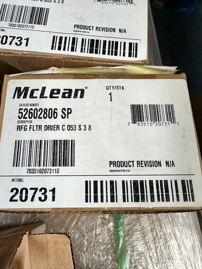 1pc x MC LEAN RFG FILTER DRIER C.053.S.3.8/52602806/20731 - KLR Automation