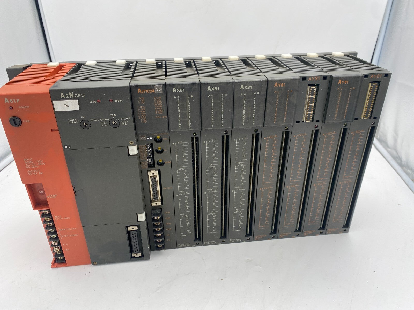 MITSUBISHI MELSEC PLC A61p A2NCPU AJ71C24 AX81 AY81  Without Key