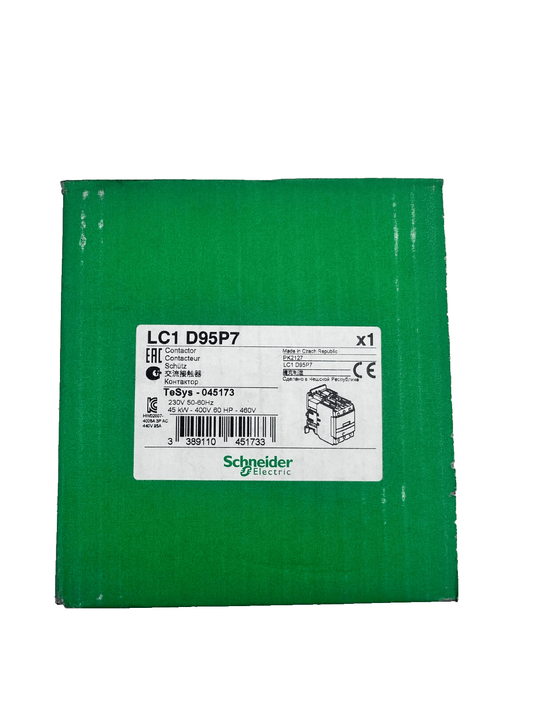SCHNEIDER ELECTRIC LC1D95P7 CONTACTEUR TESYS 045173 - KLR Automation