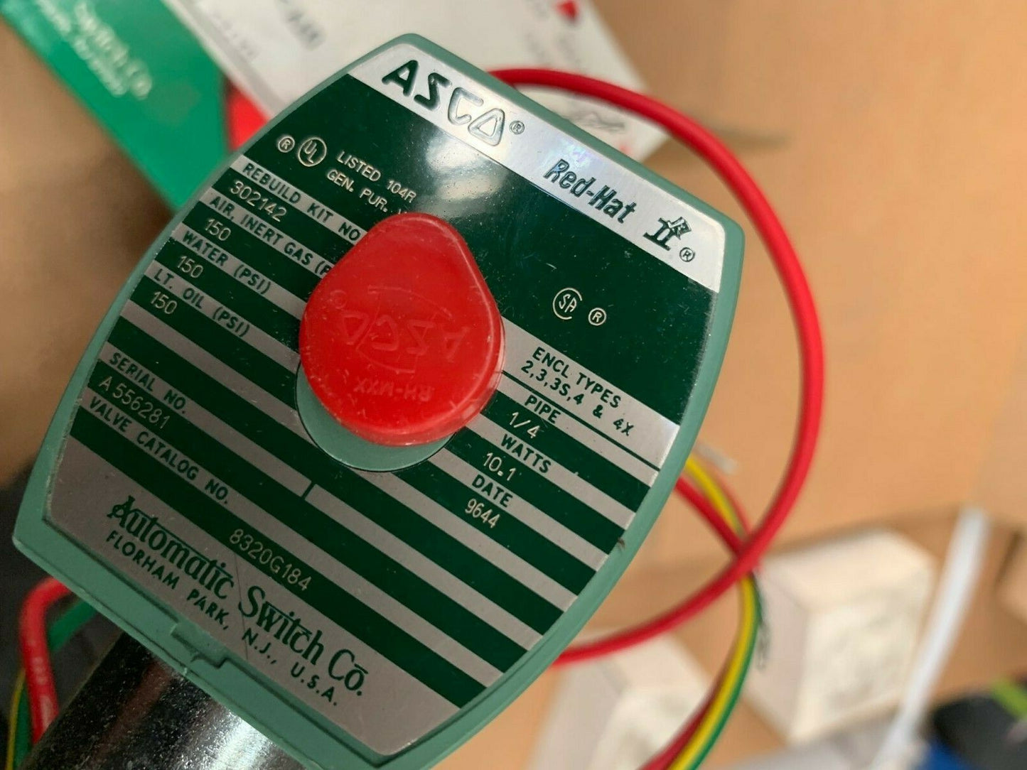 ASCO 8320G184 RED-HAT II 24V-DC 1/4 IN NPT SOLENOID VALVE 302142
