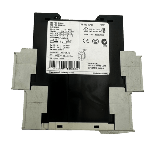 SIEMENS 3RP1560 - 1SP30 SIRIUS TIME RELAY - KLR Automation