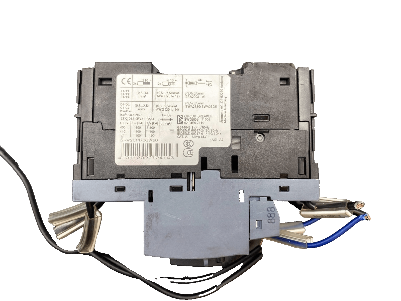 SIEMENS SIRIUS 3RV2011 - 0GA20 - KLR Automation