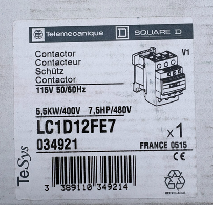 TELEMECANIQUE CONTACTEUR LC1 D12FE7 x1