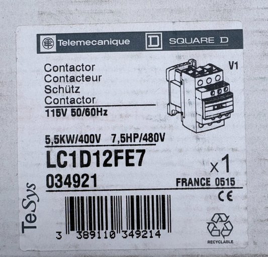 TELEMECANIQUE CONTACTEUR LC1 D12FE7 x1