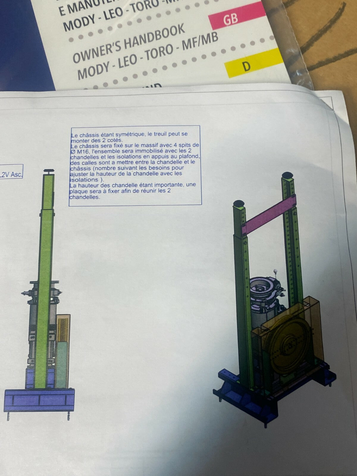 Alberto Sassi Higher Lift Treuil leve cabine ascenseur Neuf model / MODY 