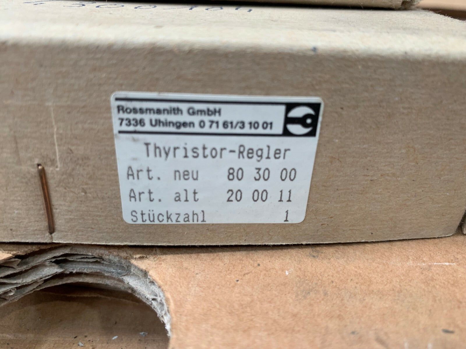 1 x Rossmanith Thyristor-Regler ED 20 00 11    80 30 00 .Thyristorregler New Old