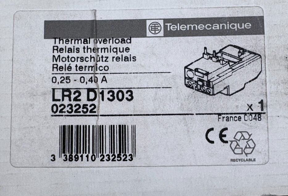 TELEMECANIQUE RELAIS THERMIQUE LR2 D1303 x1