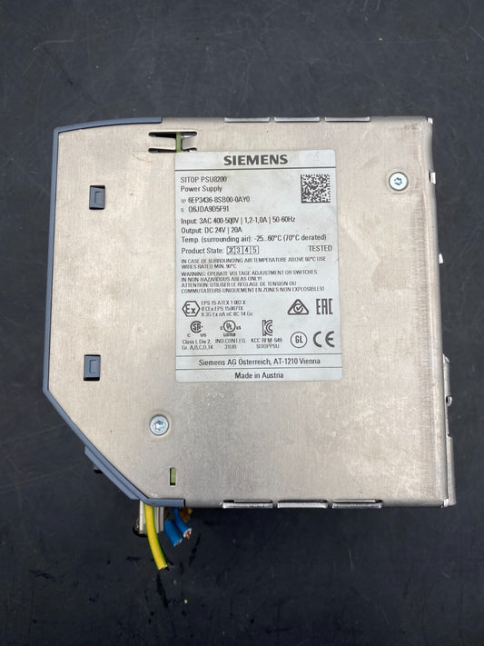 SIEMENS SITOP PSU8200 6EP3436 - 8SB00 - 0AY0 Q6JDA9D5F91 POWER SUPPLY - KLR Automation